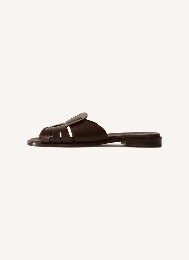 Ancora Leather sandals | Dark Brown