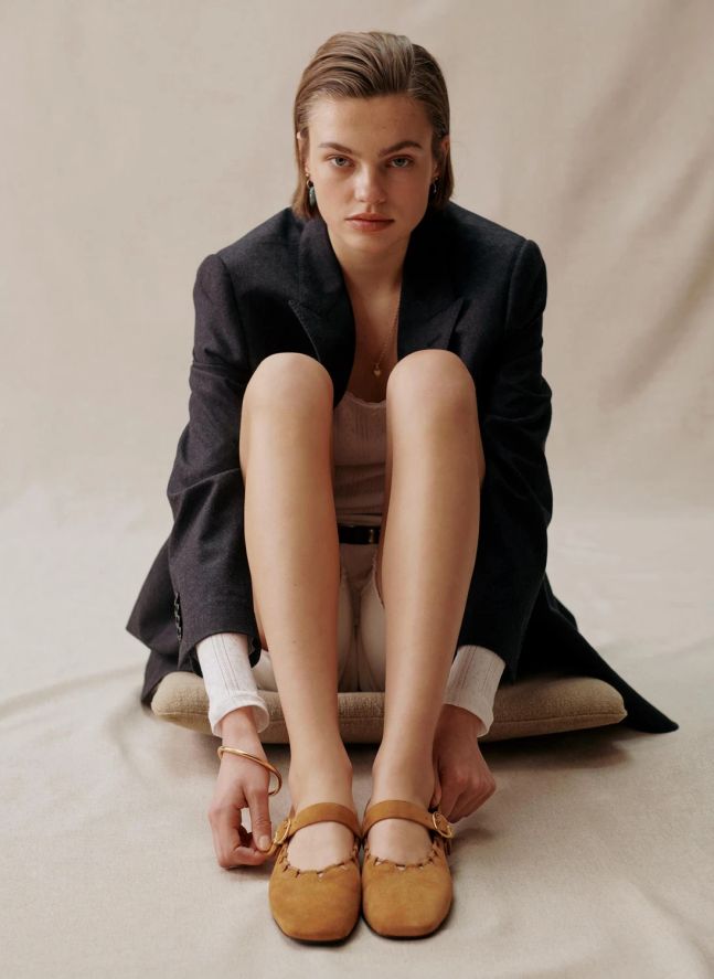 Ballerines Ginger Daim | Camel
