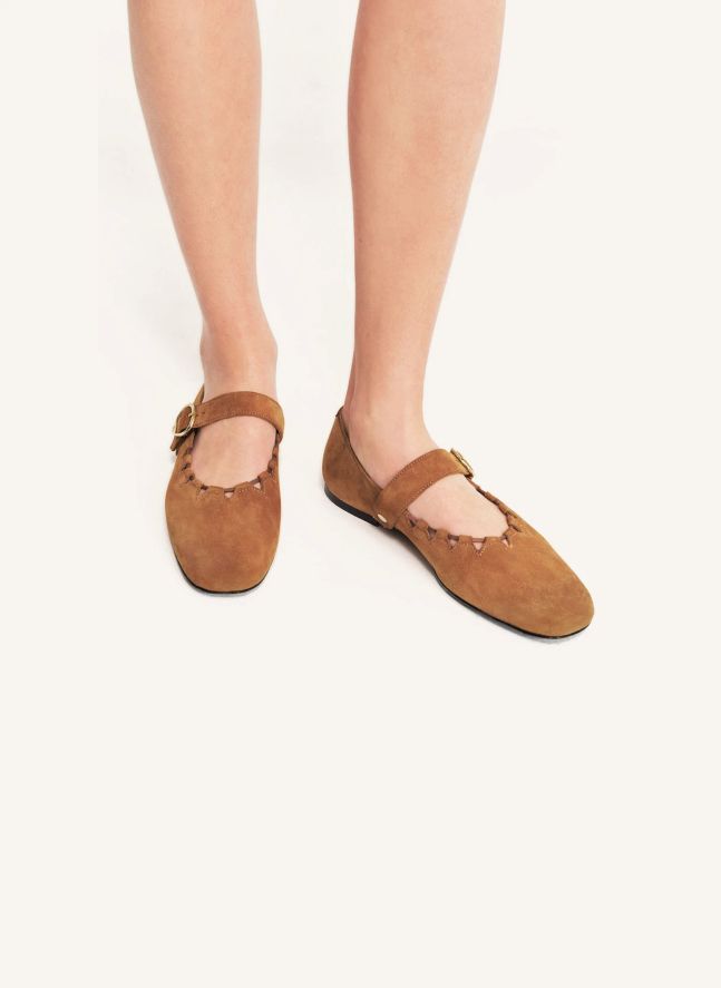Ballerines Ginger Daim | Camel