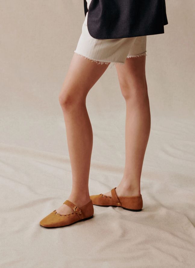Ballerines Ginger Daim | Camel