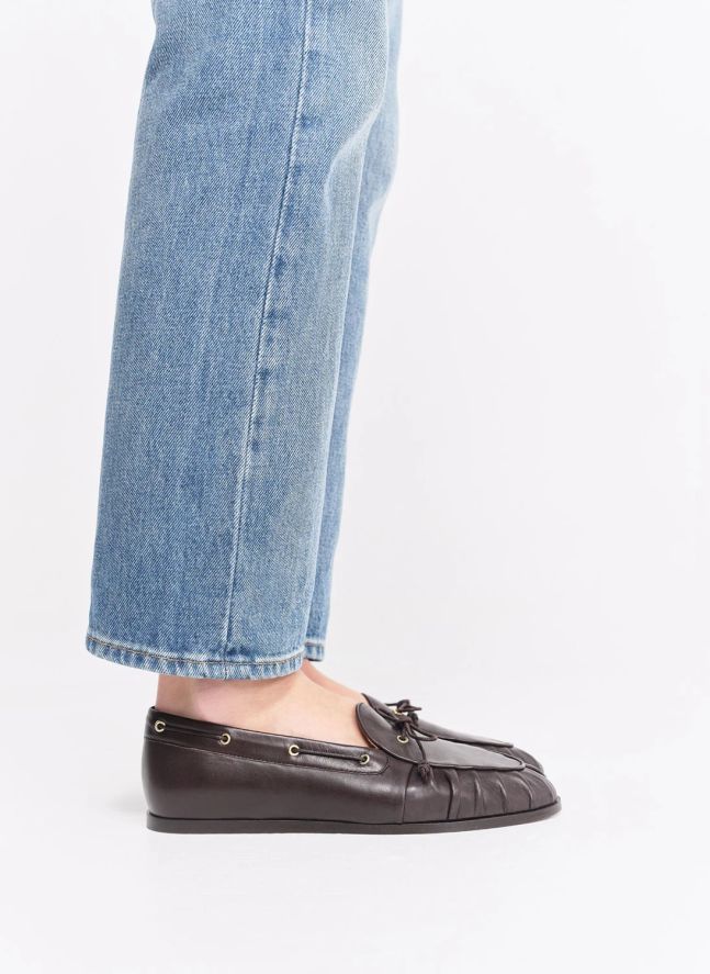Slippers Como Cuir | Chocolat