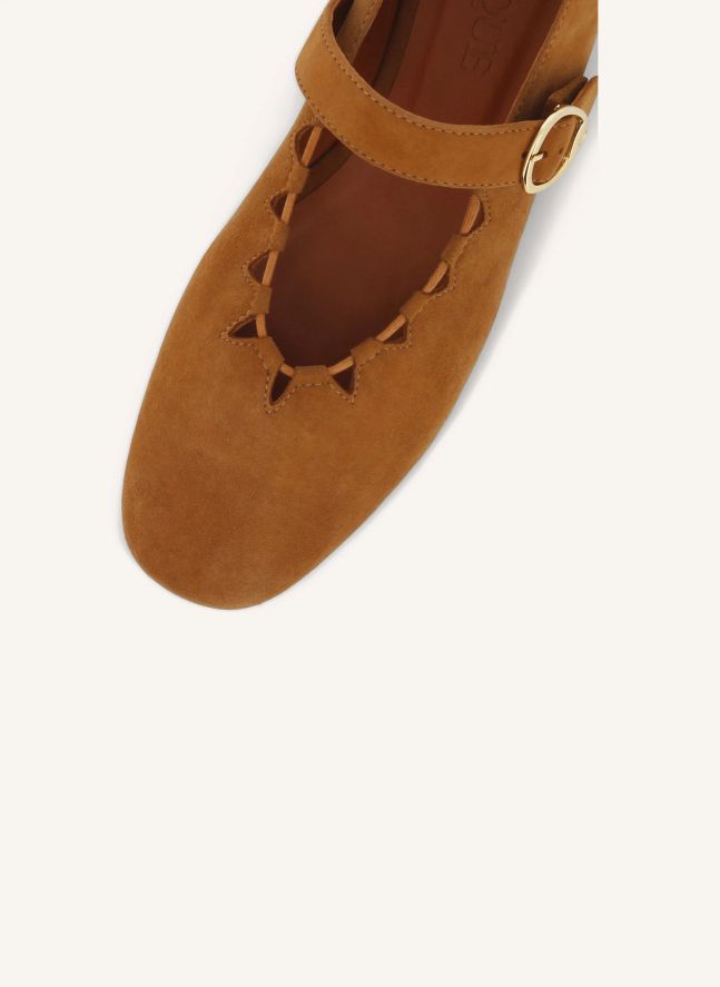 Ballerines Ginger Daim | Camel