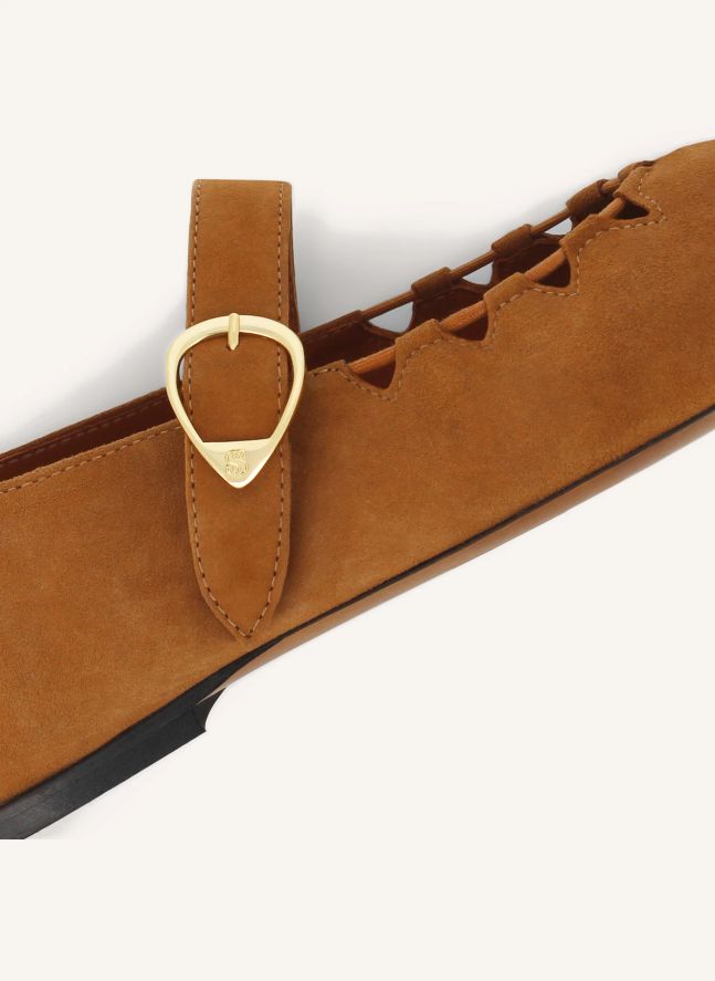 Ballerines Ginger Daim | Camel