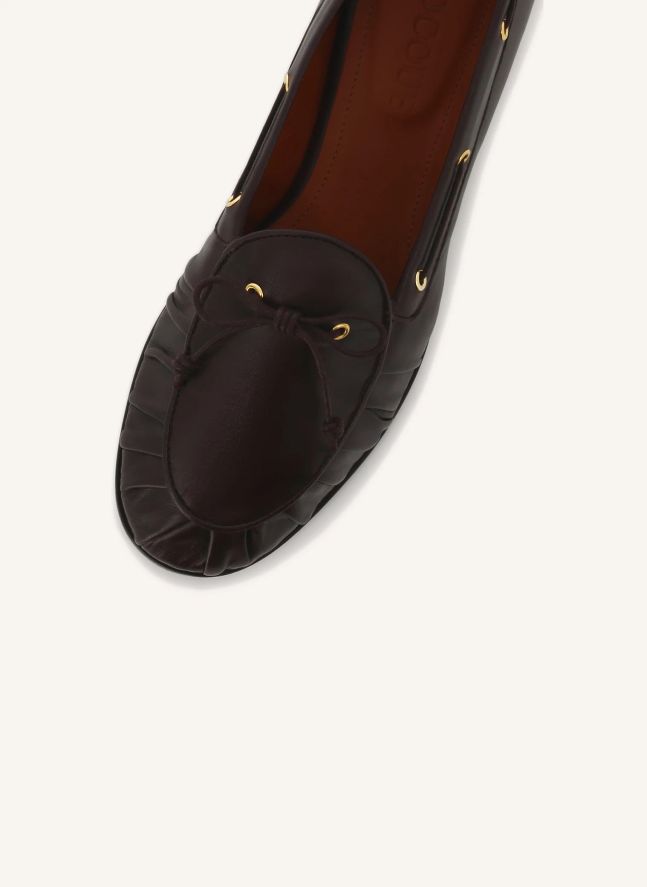 Slippers Como Cuir | Chocolat
