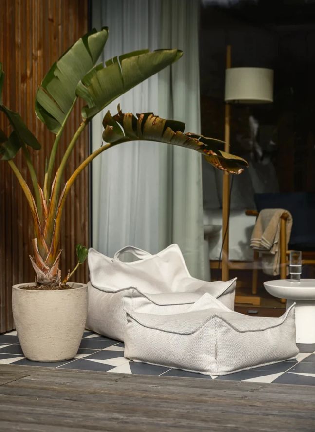 Pouf ottoman d'extérieur | Sable