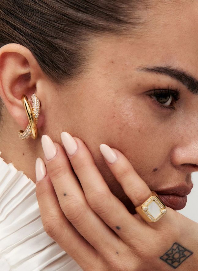 Boucles d'Oreilles X | Doré