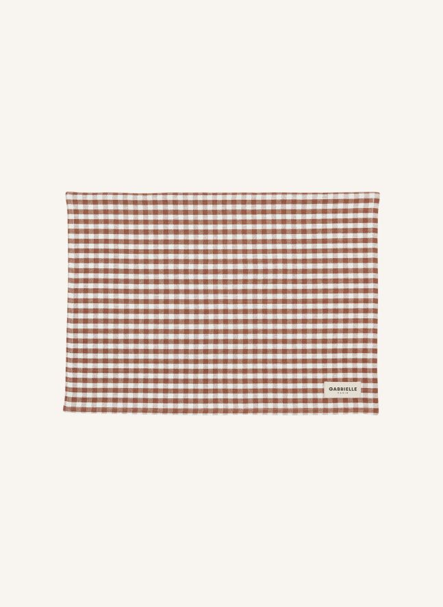 Set de table vichy Moka  | Mocha
