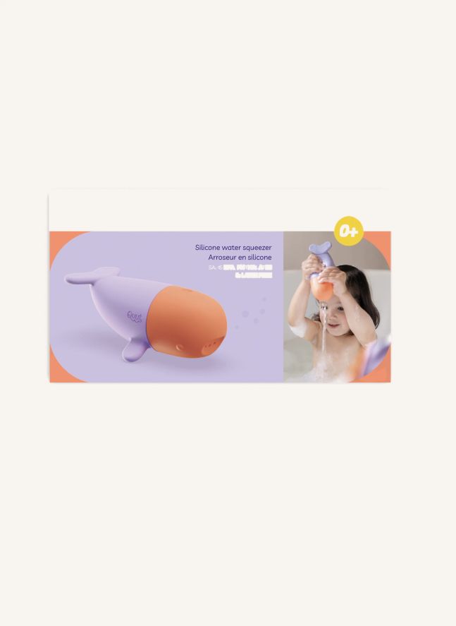 Jouet de bain Squeezi Baleine | 	Lilas