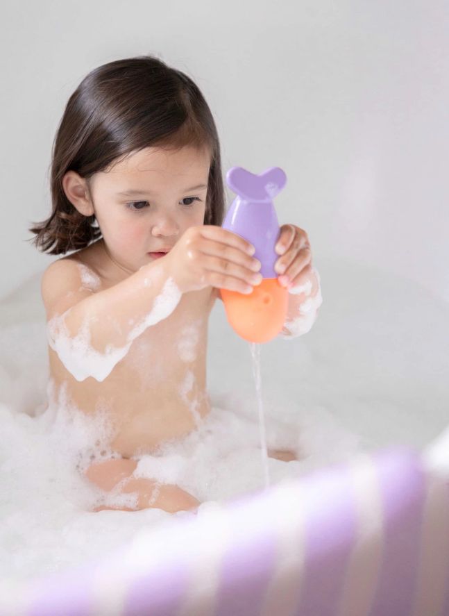 Jouet de bain Squeezi Baleine | 	Lilas