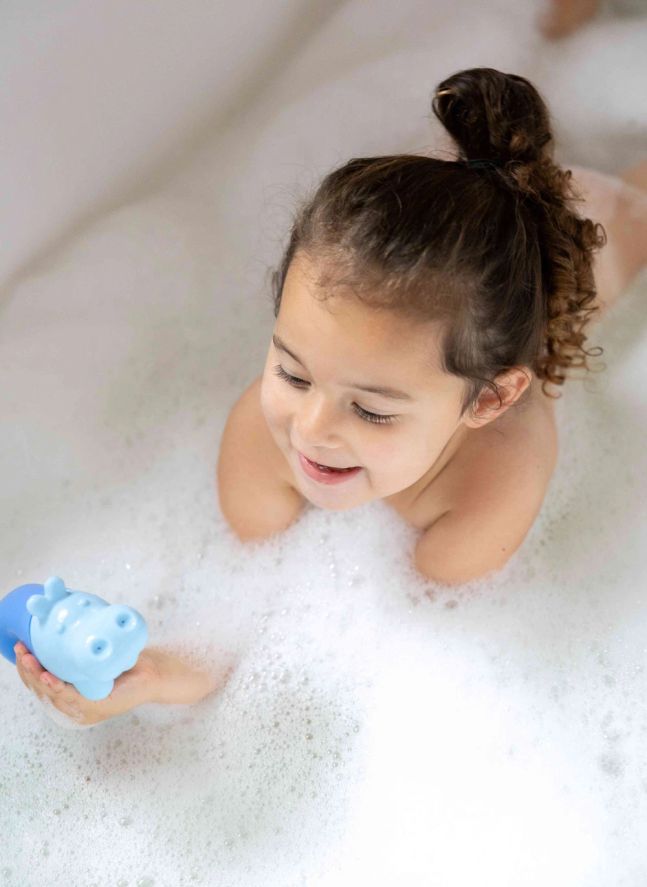 Jouet de bain Squeezi Hippo | Bleu
