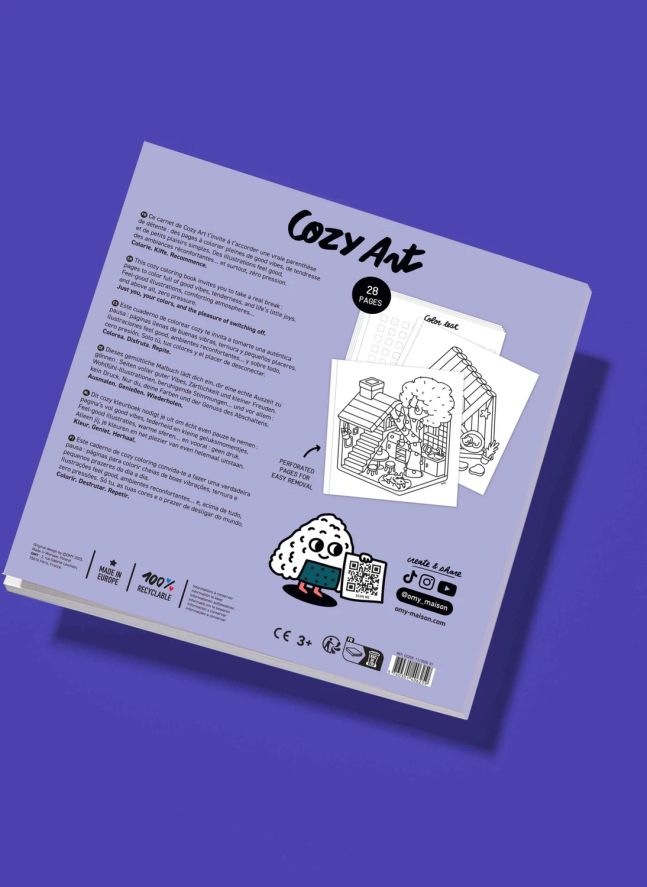 Carnet de coloriage Tiny House | Violet