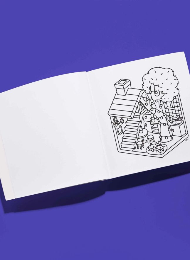 Carnet de coloriage Tiny House | Violet