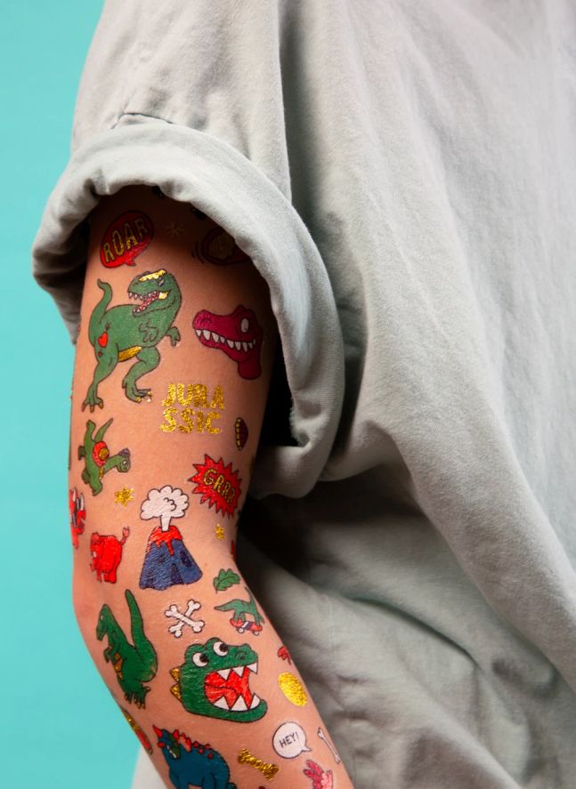 Tatouages éphémères Dinos | Vert