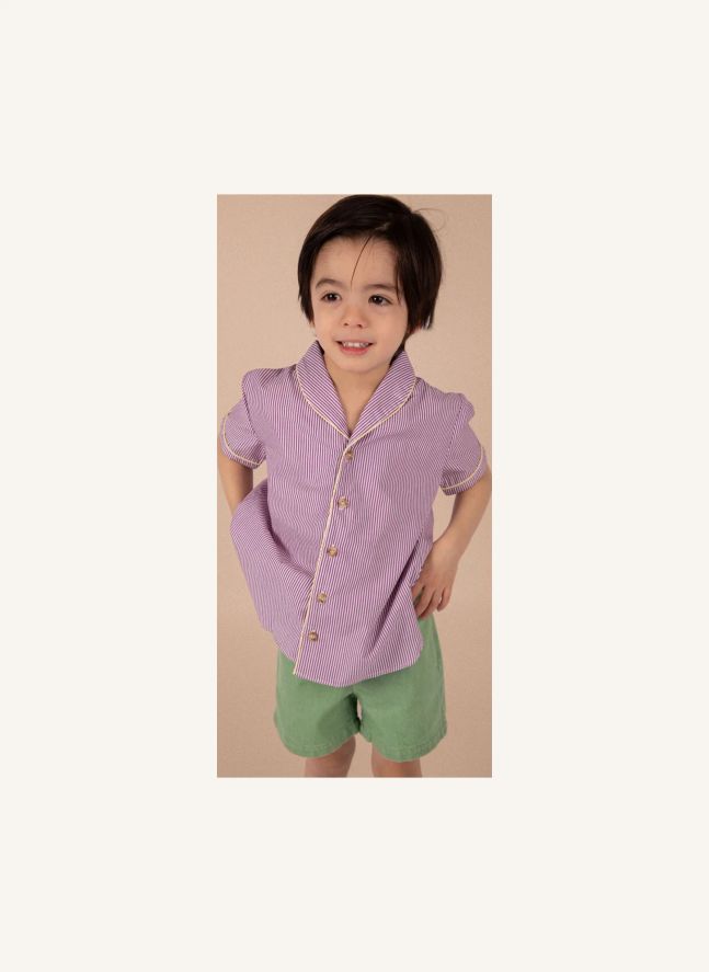 Chemise Paco Rayée | Violet