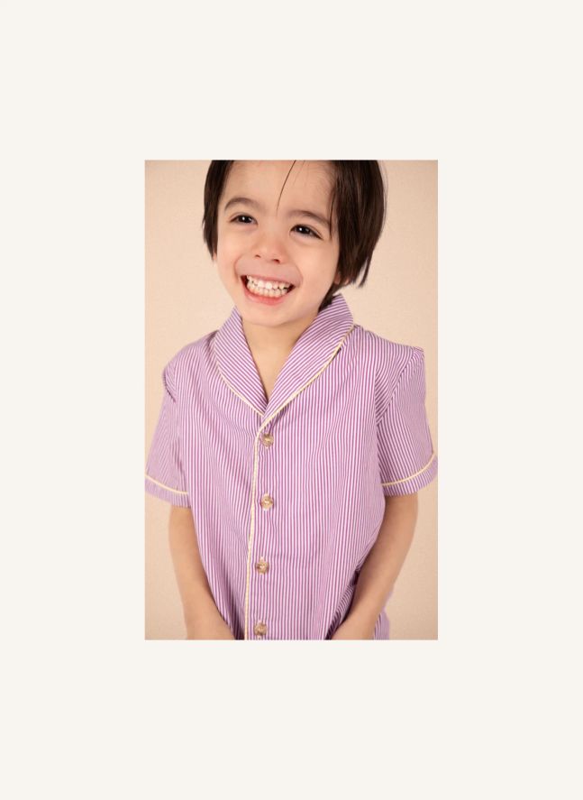 Chemise Paco Rayée | Violet