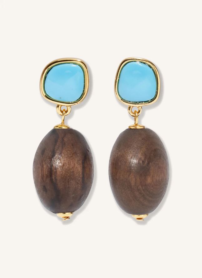 Boucles d'Oreilles Olea | Marron