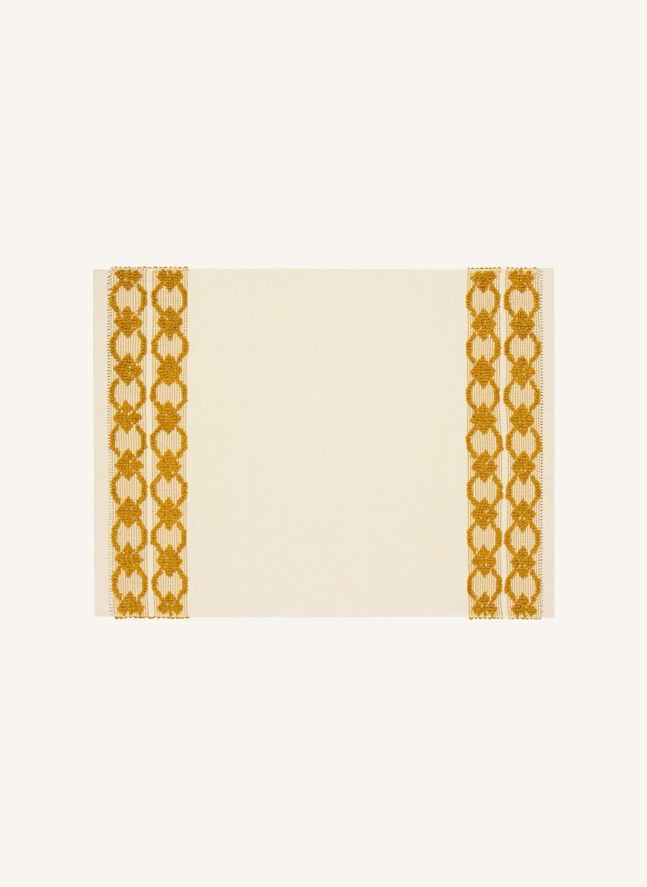 Set de table brodé Isabel | Jaune