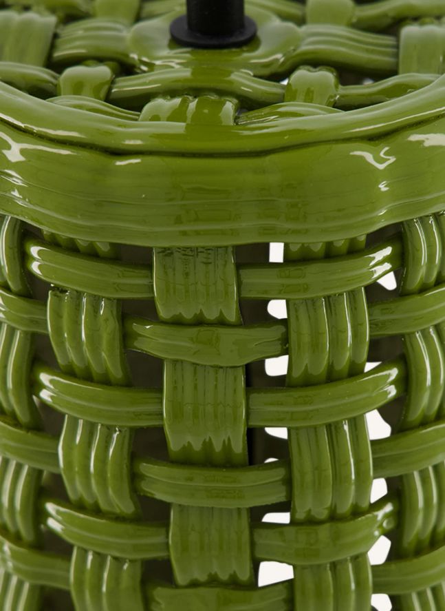Pied de lampe en céramique Cesta | Vert