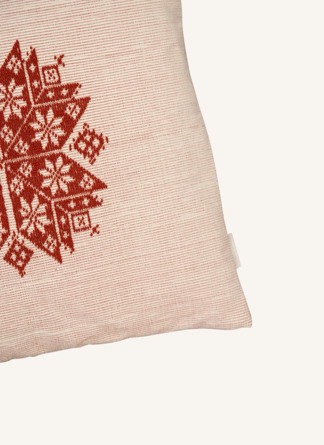 Coussin brodé Agusta | Brique