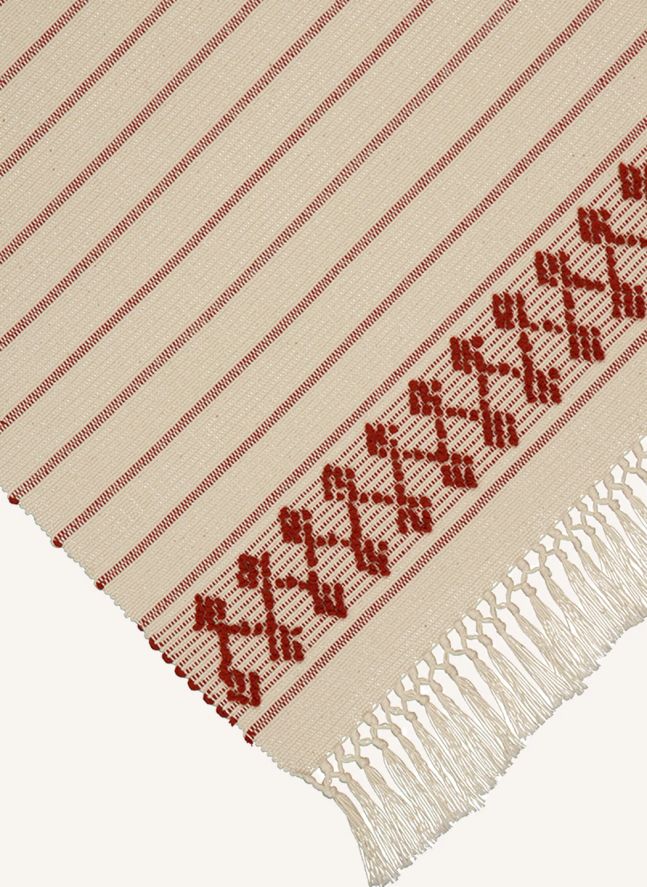 Set de table brodé Amélia | Brique