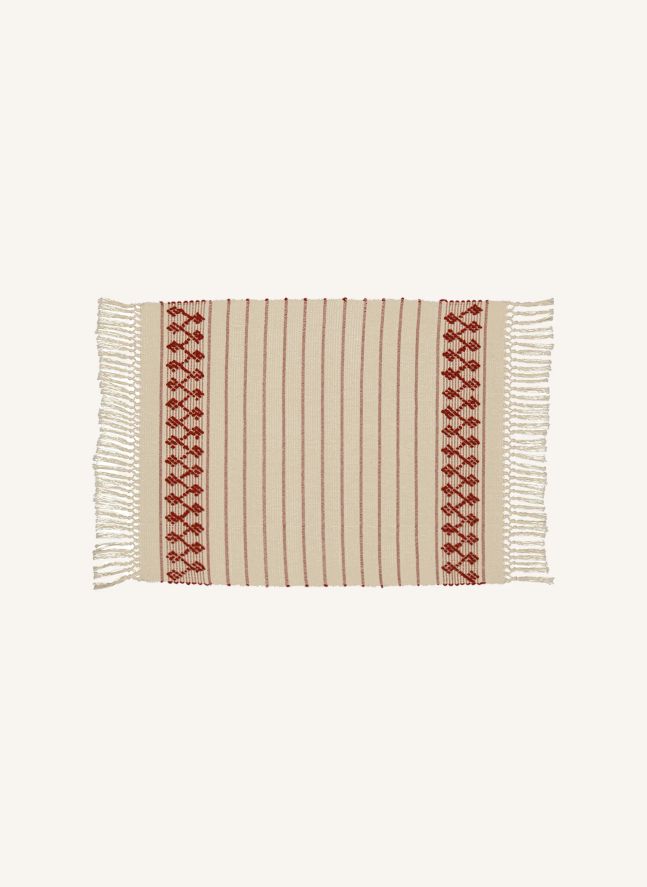 Set de table brodé Amélia | Brique