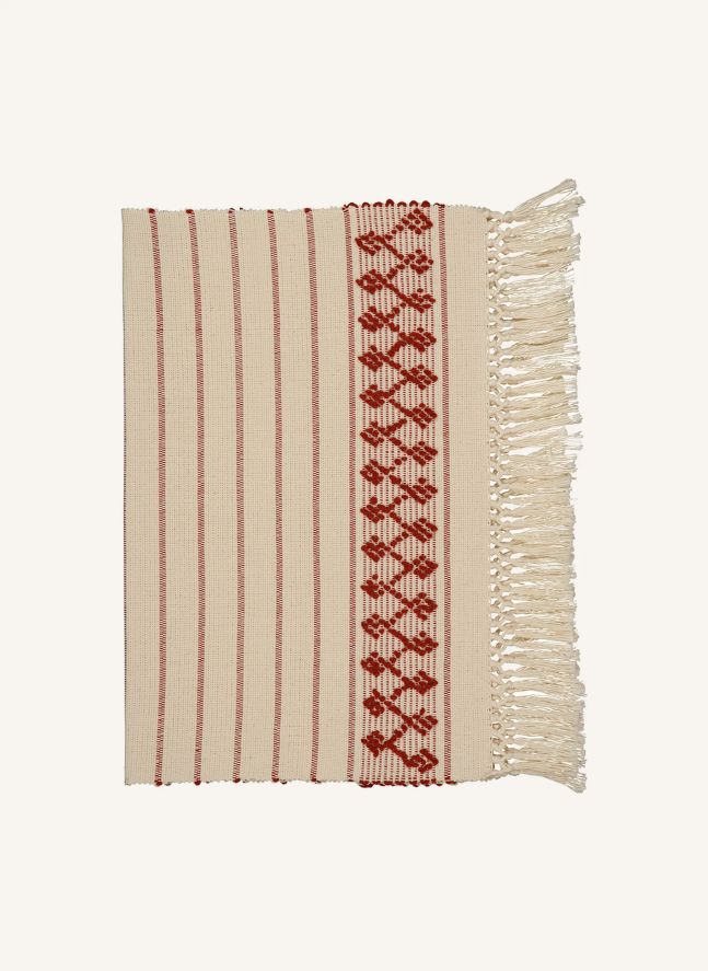 Set de table brodé Amélia | Brique