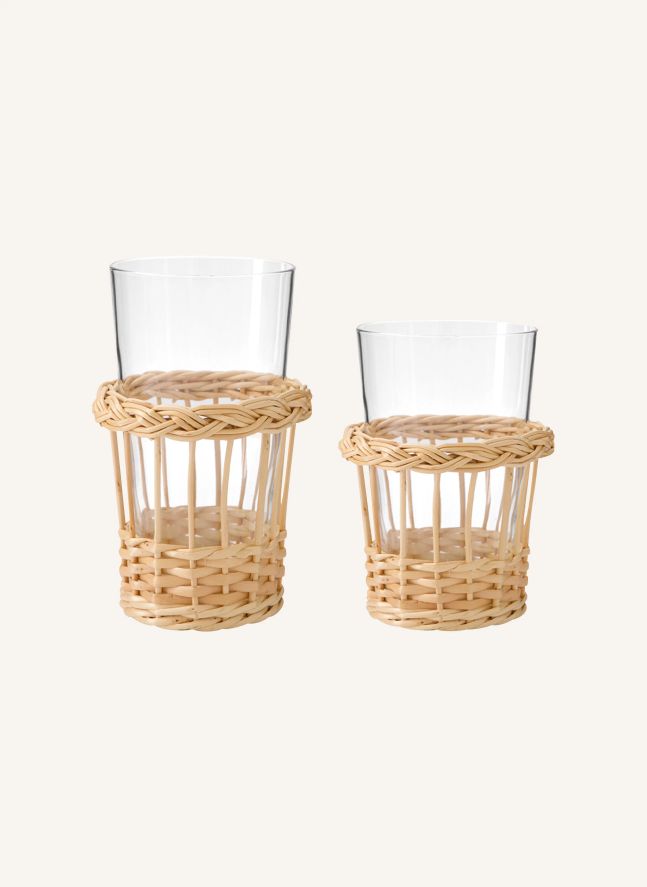Verre en verre et osier Vitória