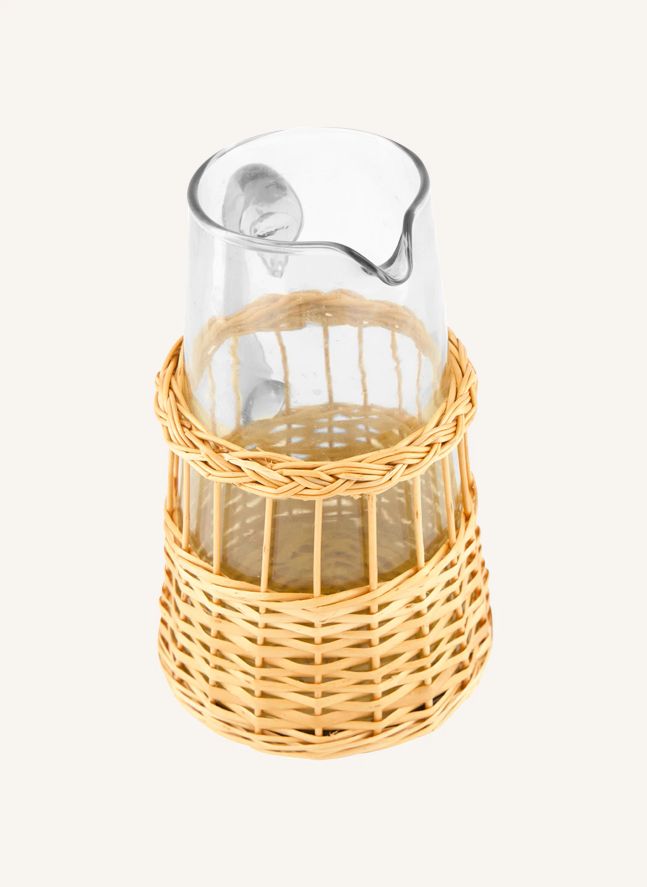 Carafe en verre et osier Vitória
