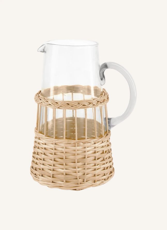 Carafe en verre et osier Vitória