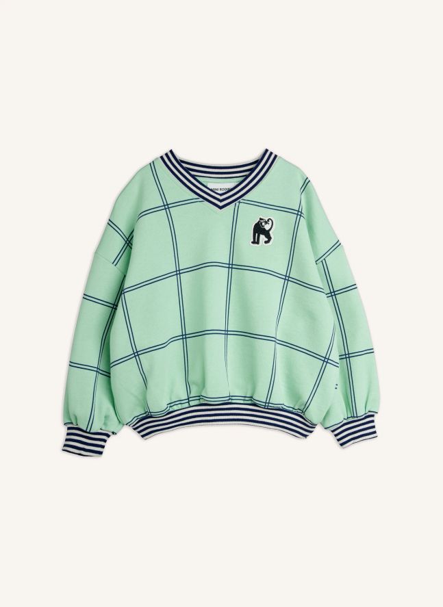 Sweat Carreaux Coron Bio | Vert