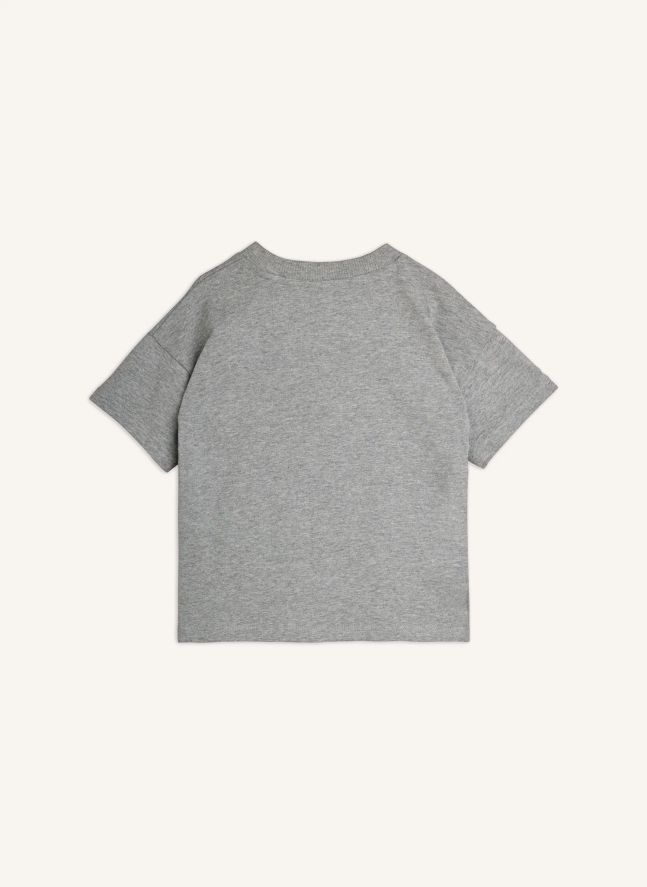 T-shirt Panthère Coton Bio | Gris chiné