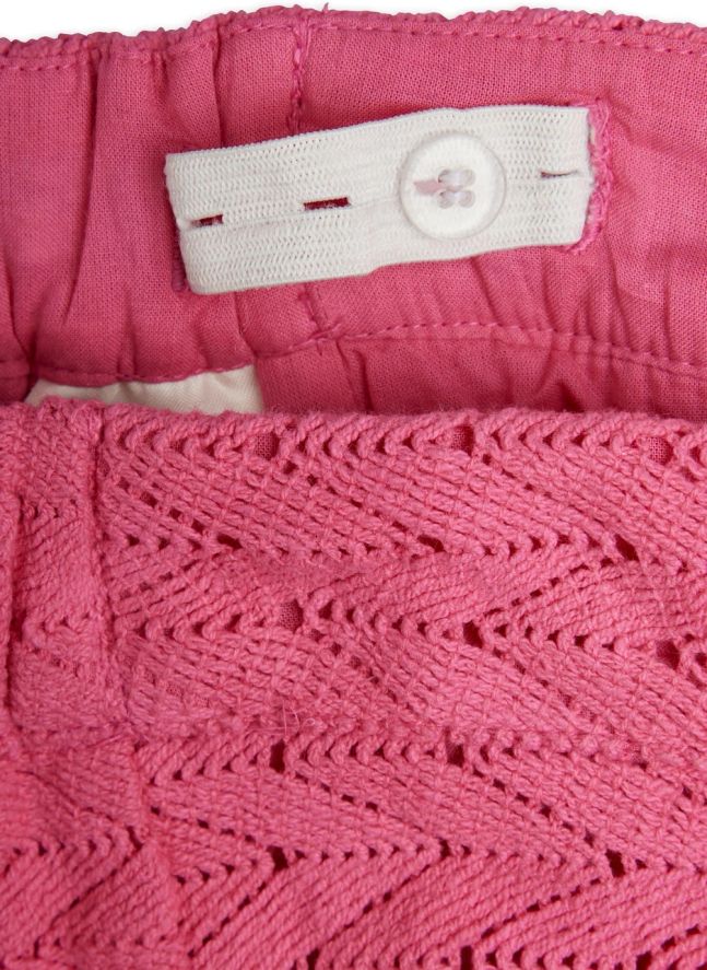 Pantalon Dentelle Coton Bio | Rose