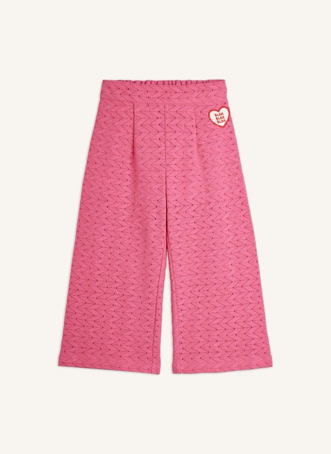 Pantalon Dentelle Coton Bio | Rose