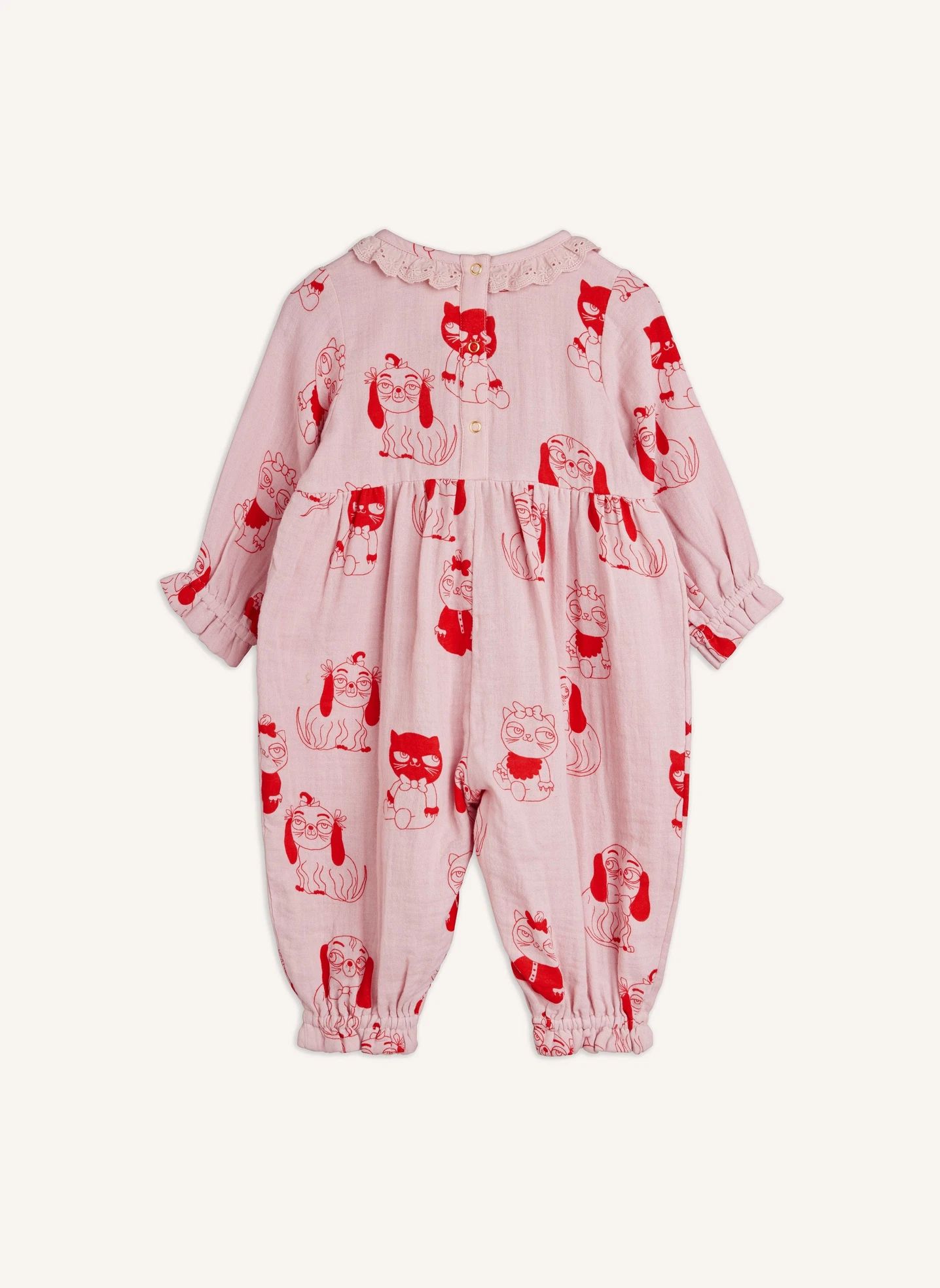 Combinaison Animaux Coton Bio | Rose- Image produit n°4
