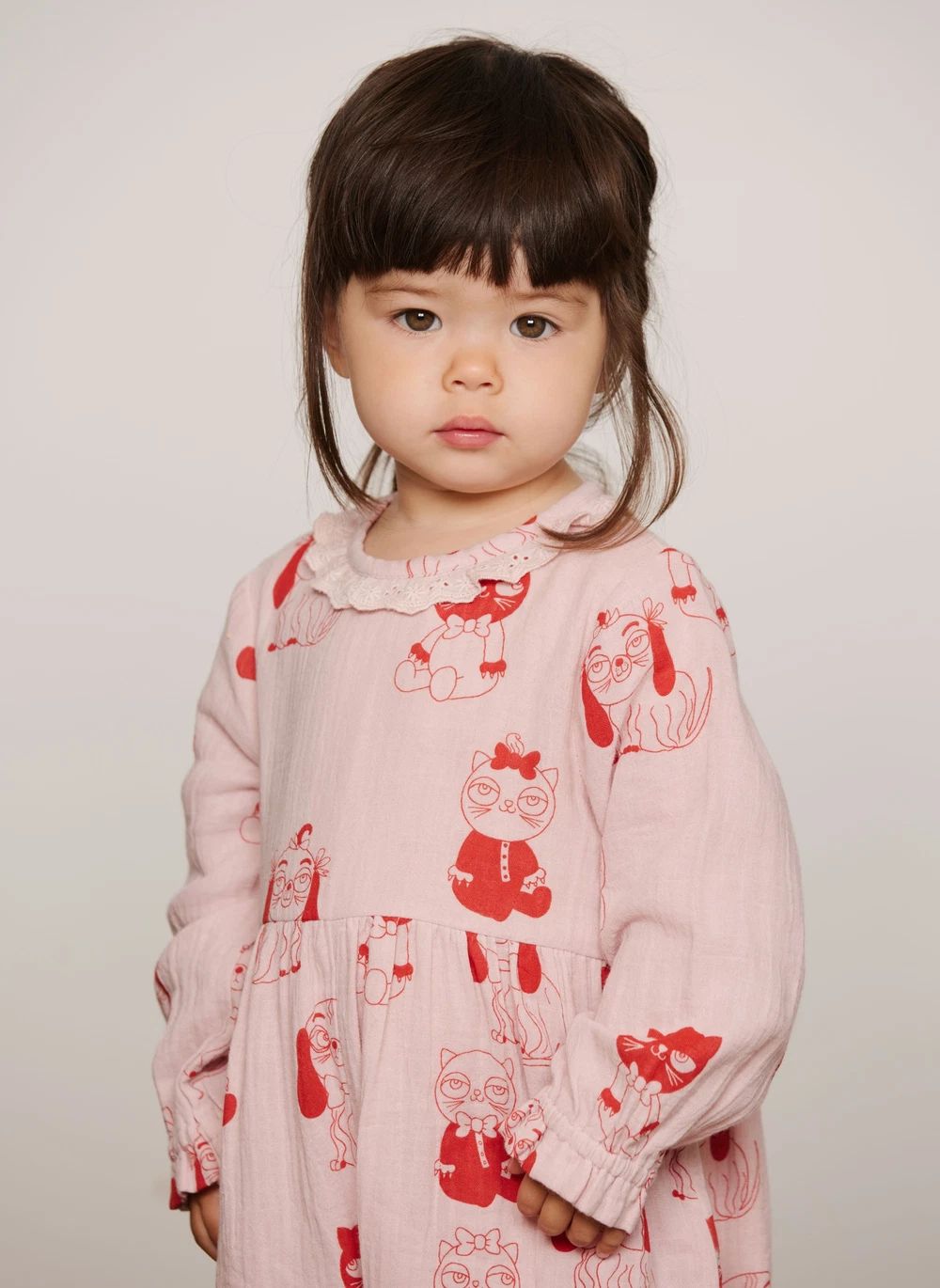 Combinaison Animaux Coton Bio | Rose- Image produit n°2
