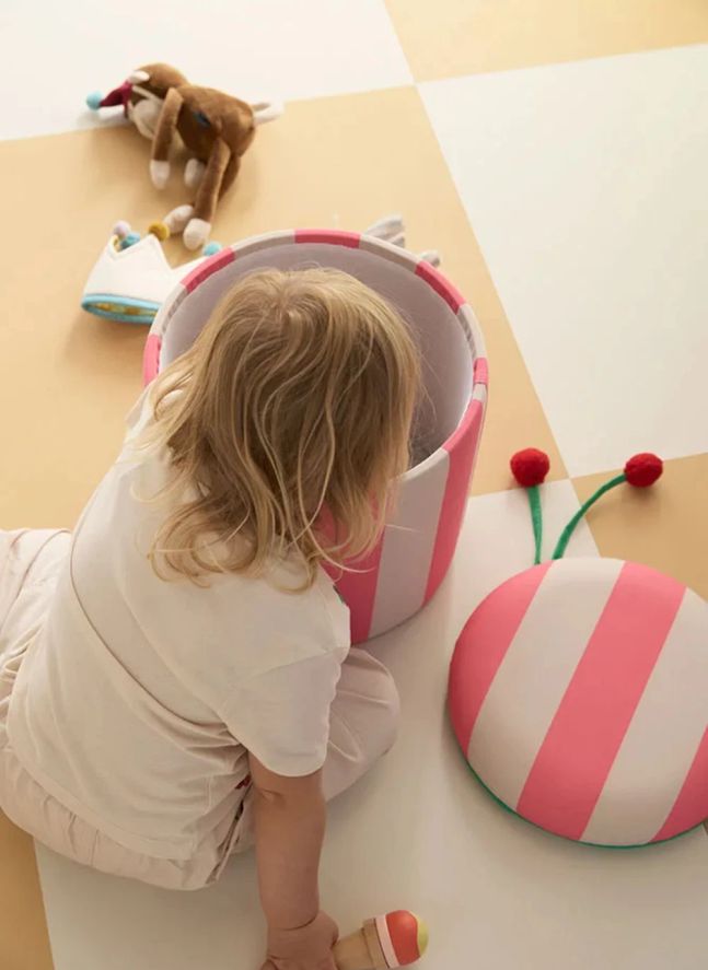 Pouf avec rangement Circus | Rose