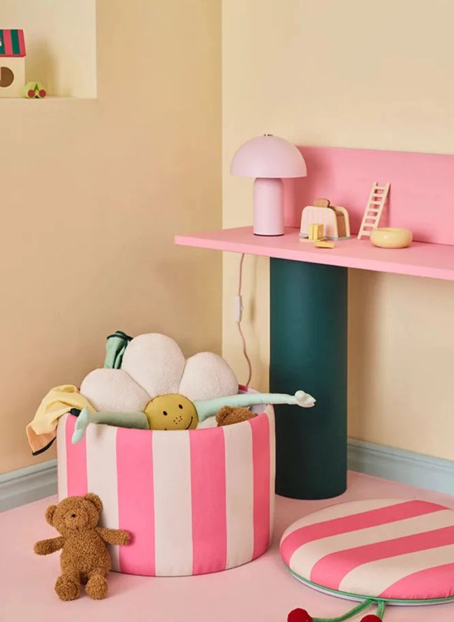 Pouf avec rangement Circus | Rose