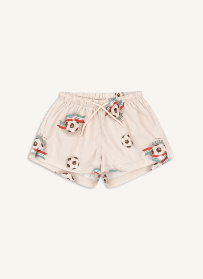 Short de Bain Pomio Football Fibres Recyclées | Beige