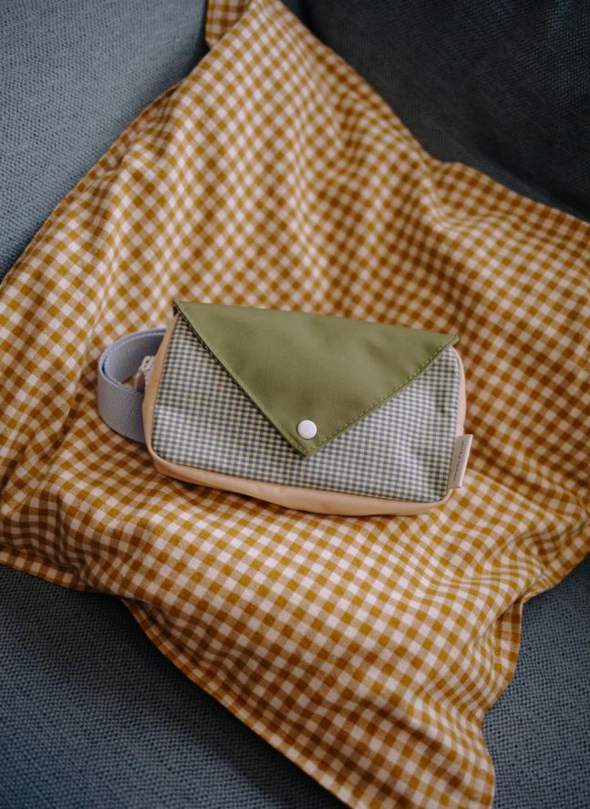 Sac Banane Small Envelope Carreaux | Marron