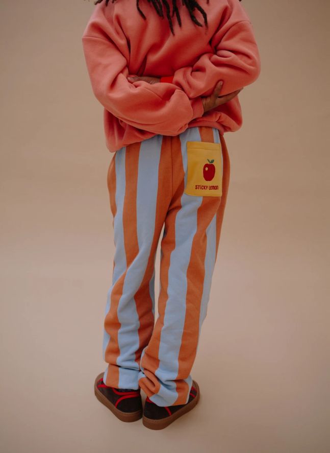 Jogger Citron Rayé | Orange
