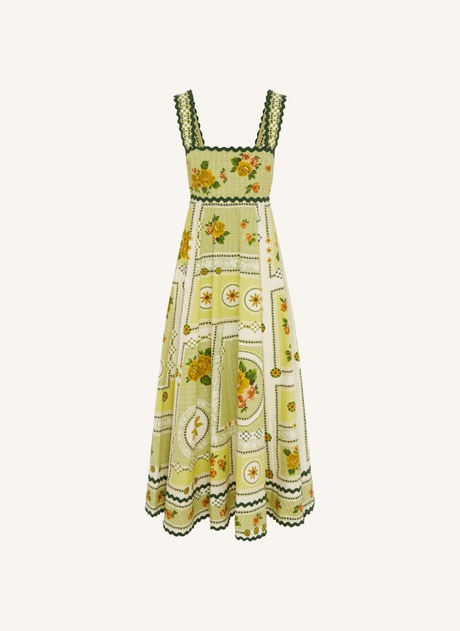 Robe Dixie Popeline de Coton | Jaune