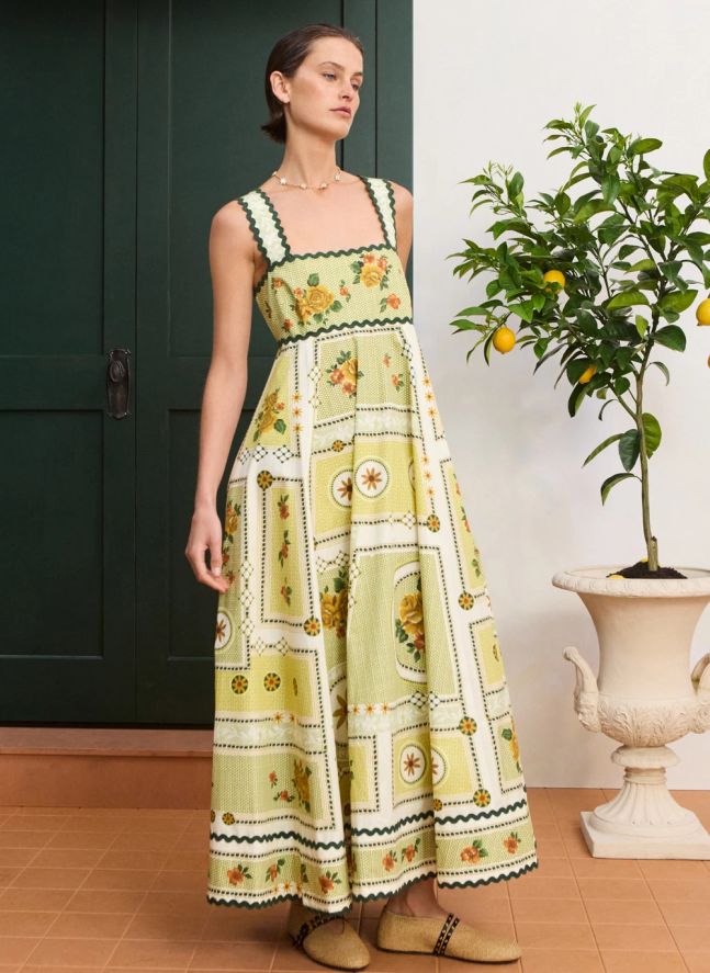 Robe Dixie Popeline de Coton | Jaune