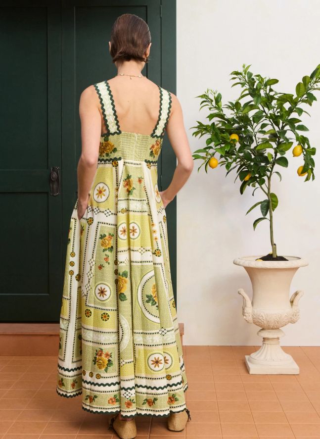 Robe Dixie Popeline de Coton | Jaune