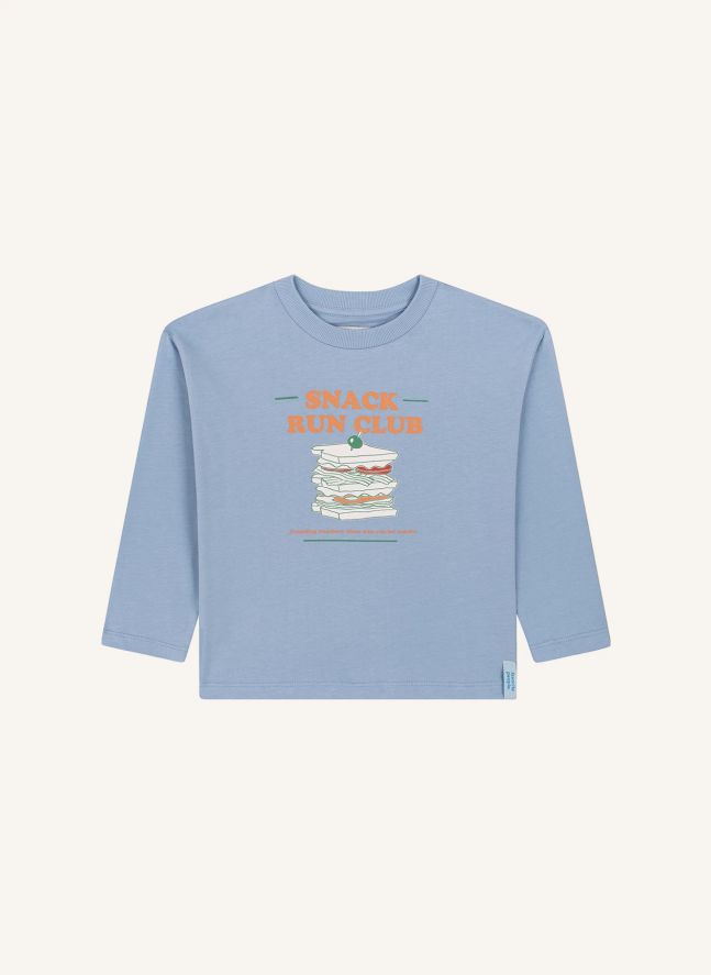 T-shirt Jukebox Snack Run Club Coton Bio | Bleu