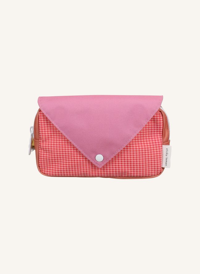 Sac Banane Small Envelope Carreaux | Rose poudré