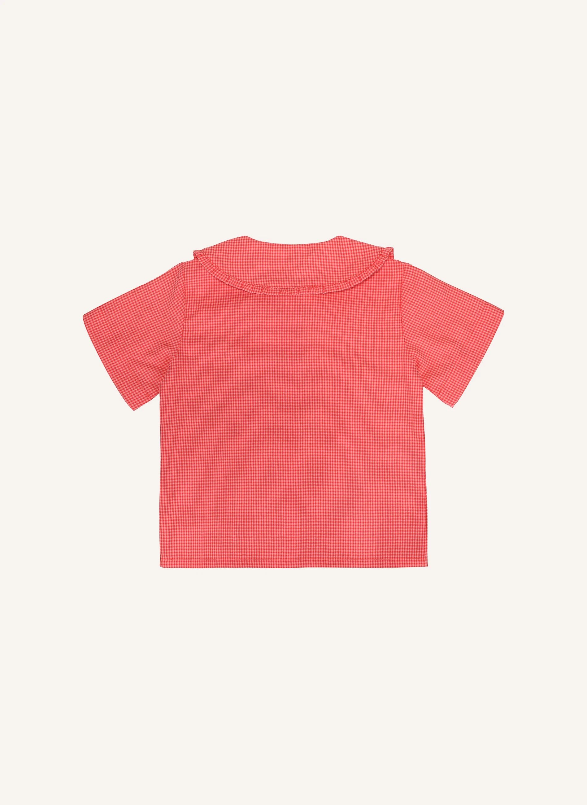 Blouse Citron Petits Carreaux | Corail- Image produit n°3