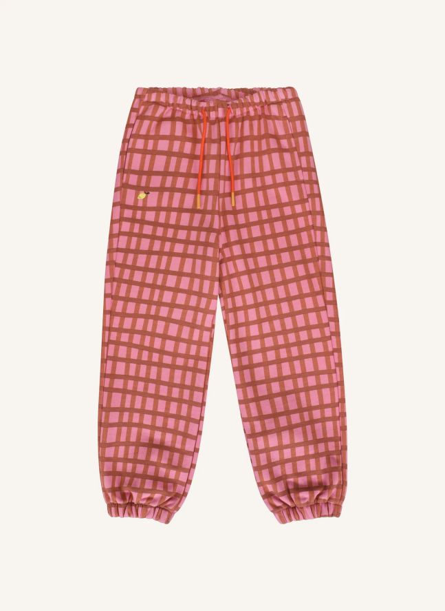 Jogger Citron Carreaux | Rose poudré