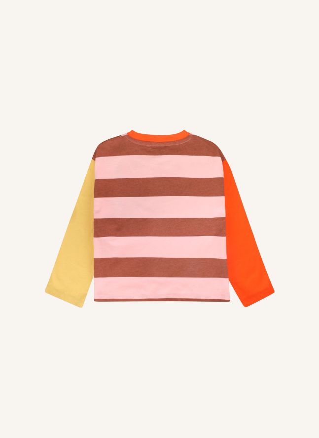 T-shirt Citron Rayé | Orange