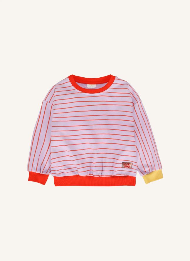 Pull Ecusson Sticky Lemon Rayé | Bleu pâle