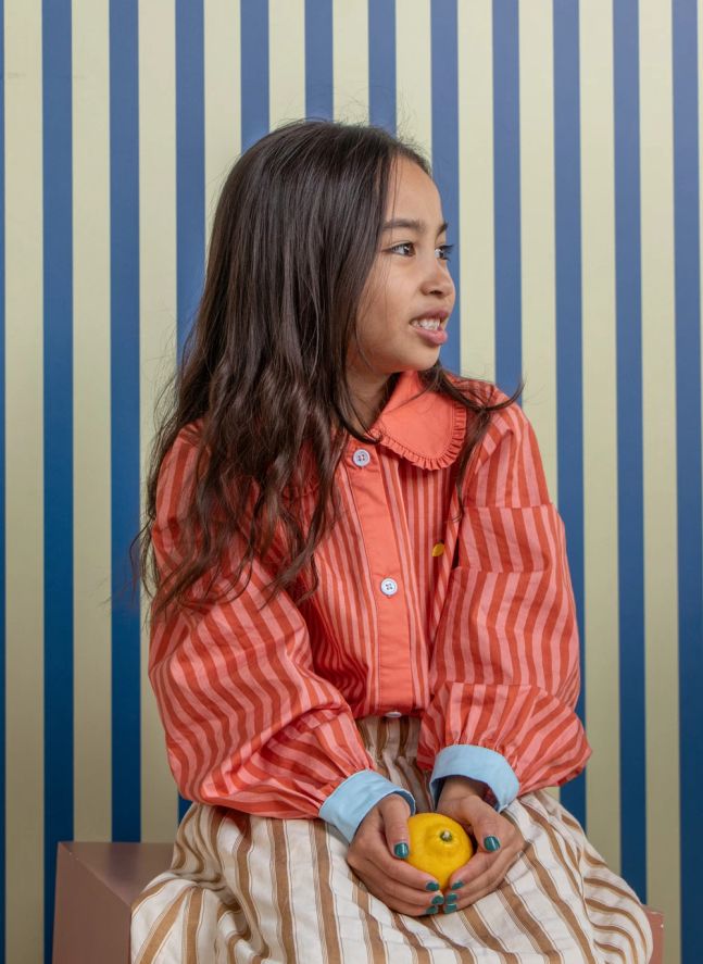 Chemise Citron Rayée | Orange